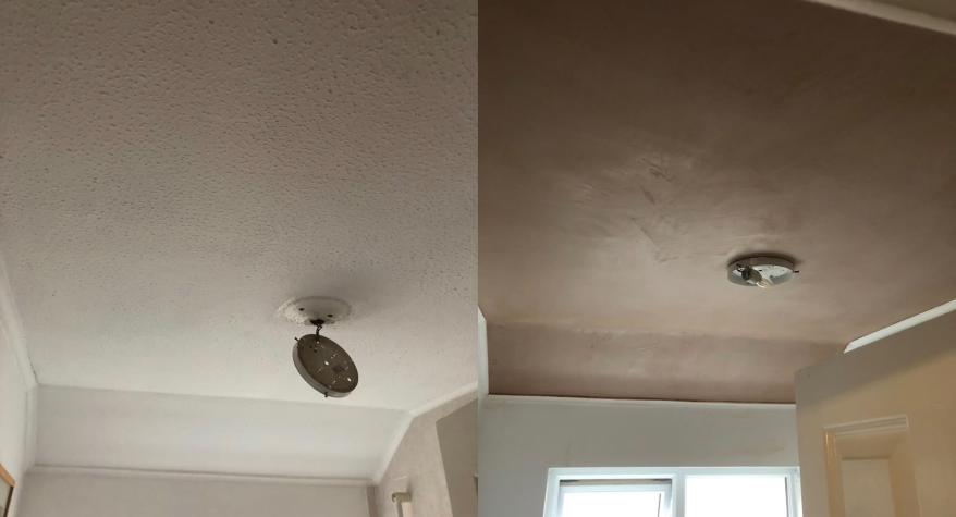 Plastering back to flat over Artex in Worthing